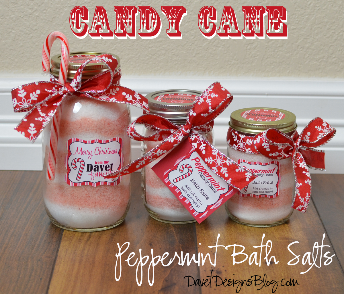 Peppermint Candy Cane Bath Salts
