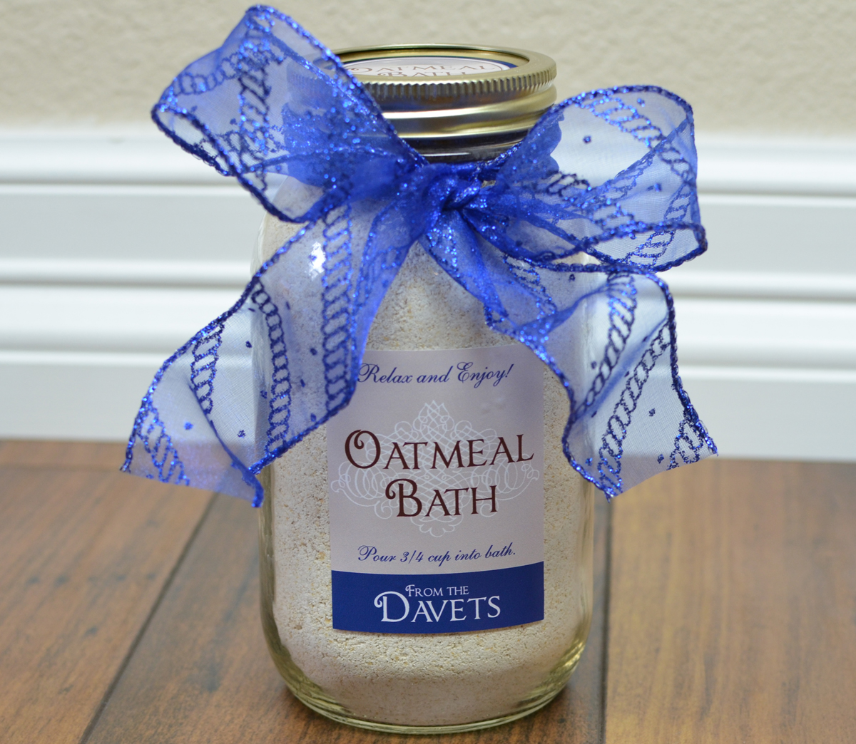 Oatmeal Bath gift in a jar