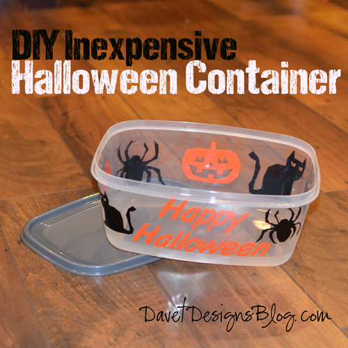 DIY Inexpensive Halloween Container Tutorial