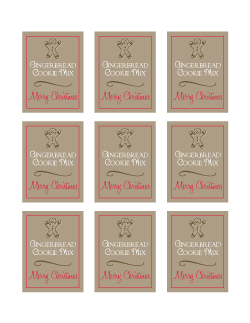 Gingerbread Cookie Mix in a Jar front printable