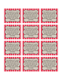 Peppermint Stick Cocoa rectangle printable
