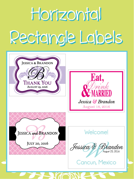 Wine Bottle/ Rectangle Wedding Designs