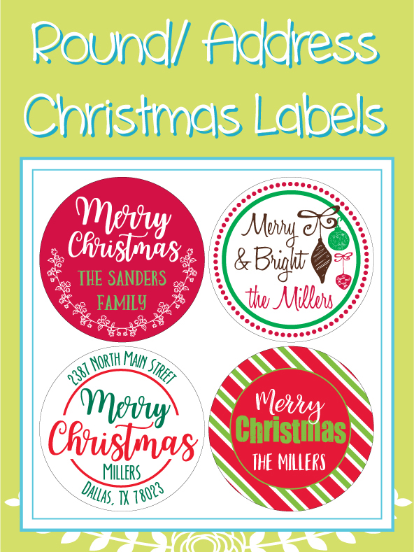 Round and Address Christmas Designs