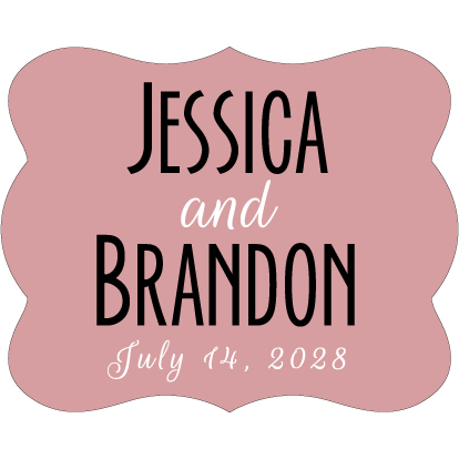 Wedding Label Cut WL-034