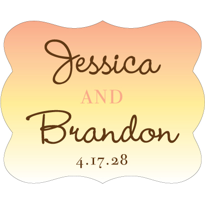 Wedding Label Cut WL-035