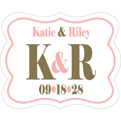 Wedding Label Cut WL-044