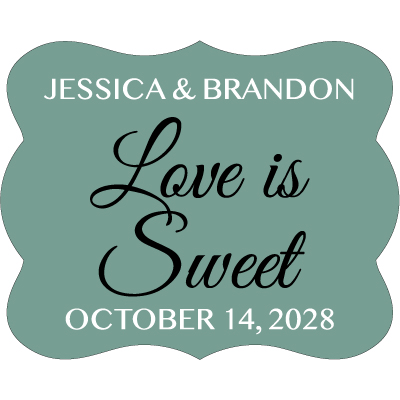 Wedding Label Cut WL-075