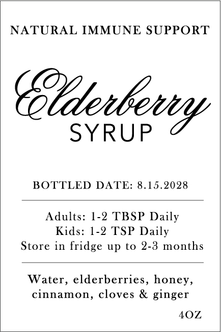 Elderberry Sryup Rectangle EB-015tr