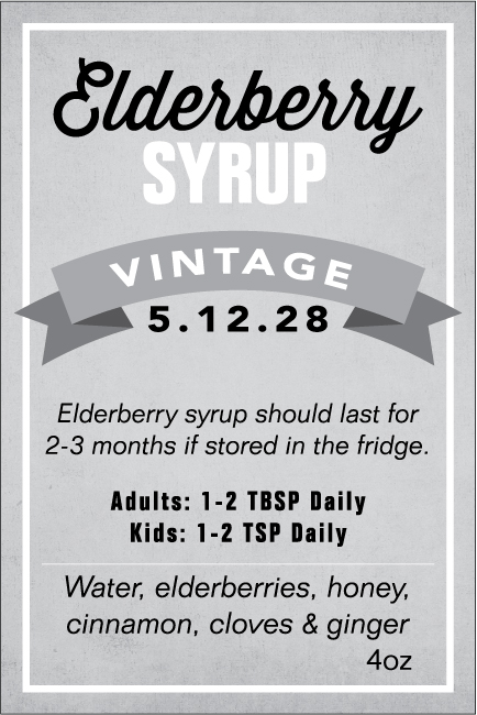 Elderberry Sryup Rectangle EB-021tr