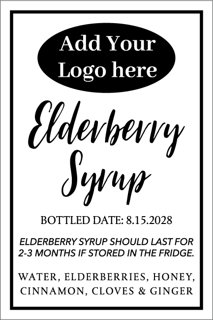 Elderberry Sryup Rectangle EB-024tr
