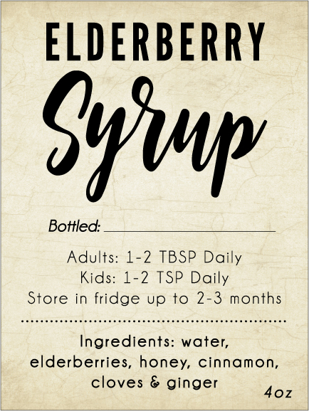 Elderberry Syrup Rectangle EB-023wn