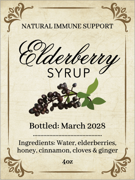Elderberry Syrup Rectangle EB-029wn