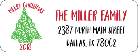 Christmas Address Labels CLB-092