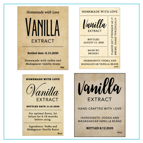 Vertical Rectangle Vanilla Extract Designs