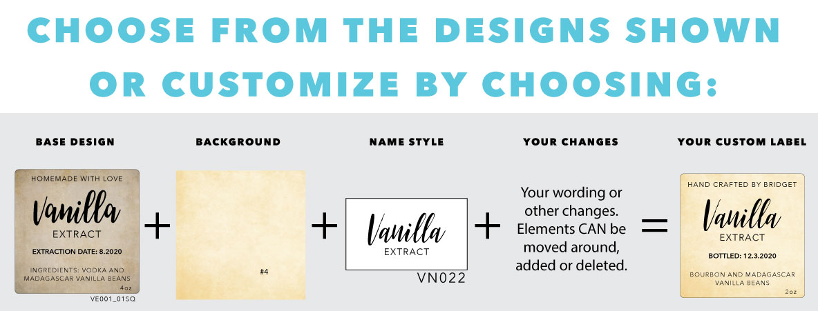 Vanilla Extract Labels